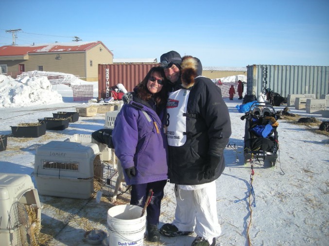 Jim and happy wife, reports violent winds into Shaktoolik