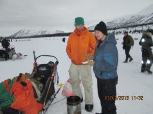 Dustin never ever sleeps, a good personality trait for a musher